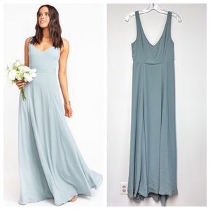 Elegant Blue Sleeveless Maxi Dress